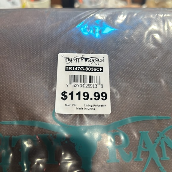 Trinity Ranch Vintage Floral Tooled Leather Conceal Carry Bag NWT - Picture 6 of 6